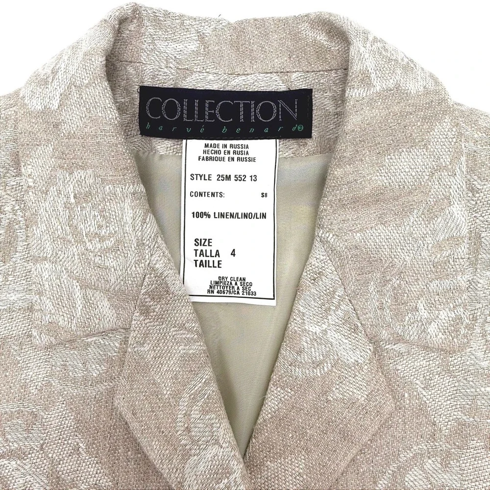 Harve Benard Collection Women's 100% Linen Floral Vest Size‎ 4